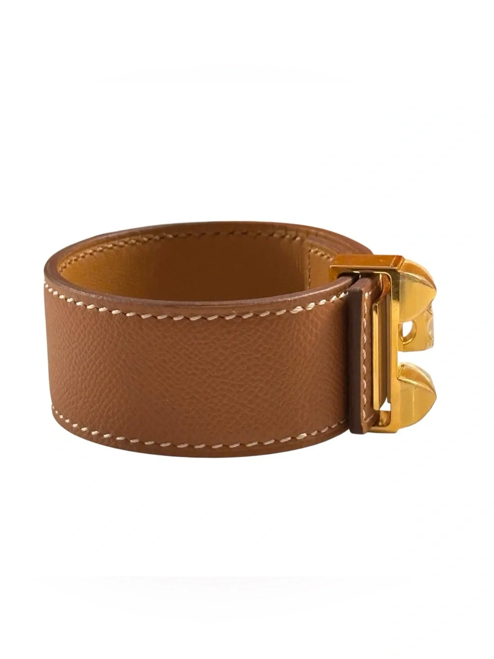 Hermès Collier de Chien 24 CDC Gold (Tan) Epsom Bracelet GHW T2